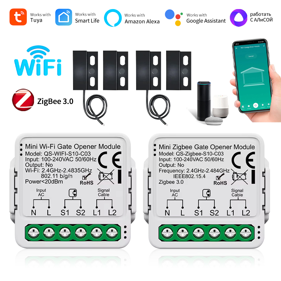 Smart Home Z Wave - Tuya Zigbee/WiFi-Schalter, intelligenter Garagentoröffner-Controller, Modul 110