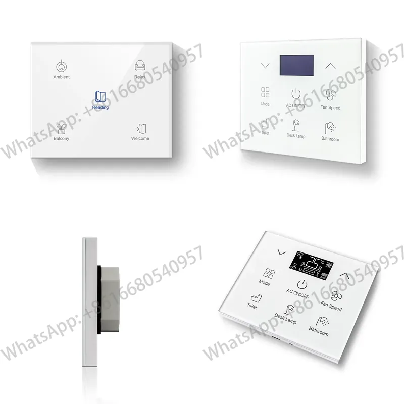 Smart Home Knx - KNX Touch-Typ Smart-Lichtschalter-Panel EU Unterputz-Installation Hotel-Gästezimmer-Lichtsteuerung