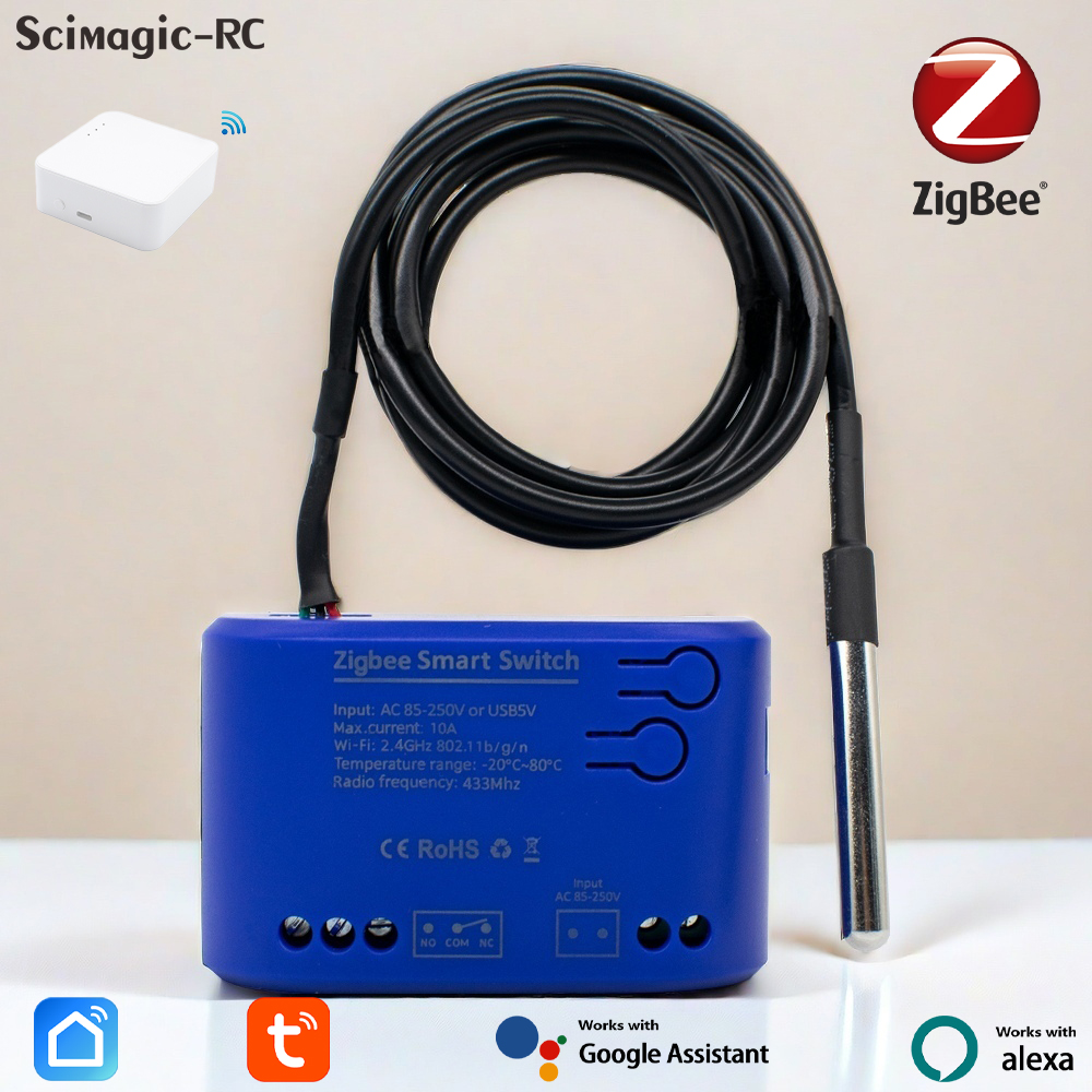 Smart Home Z Wave - Zigbee Temperatur Smart Switch 1 Gang