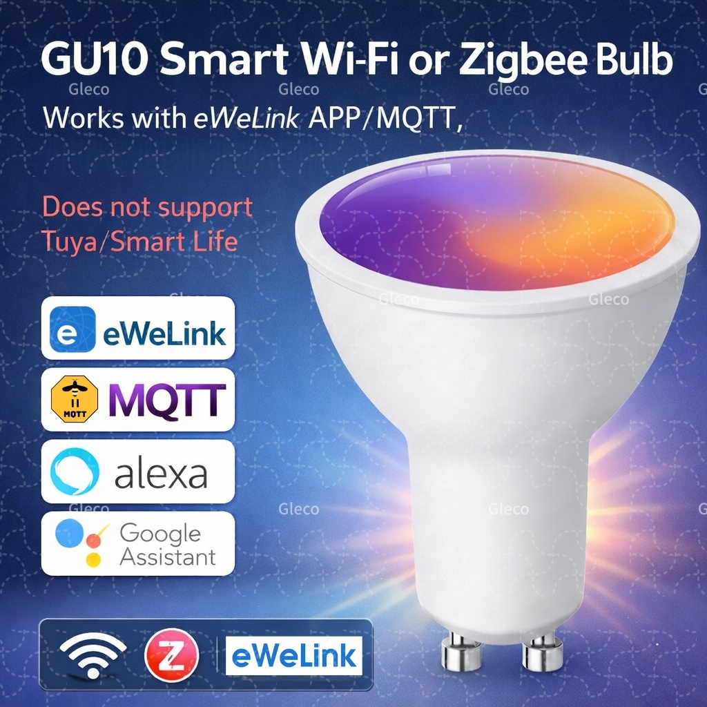 Smart Home Yandex - Ewelink GU10 Zigbee LED-Glühbirnen WLAN-Smart-LED-Lampe RGB