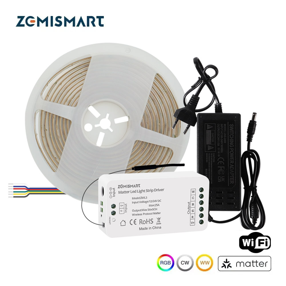 Alexa Compatible Bulb - Zemismart COB-LED-Streifenlicht RGBCW IP65 mit Matter
