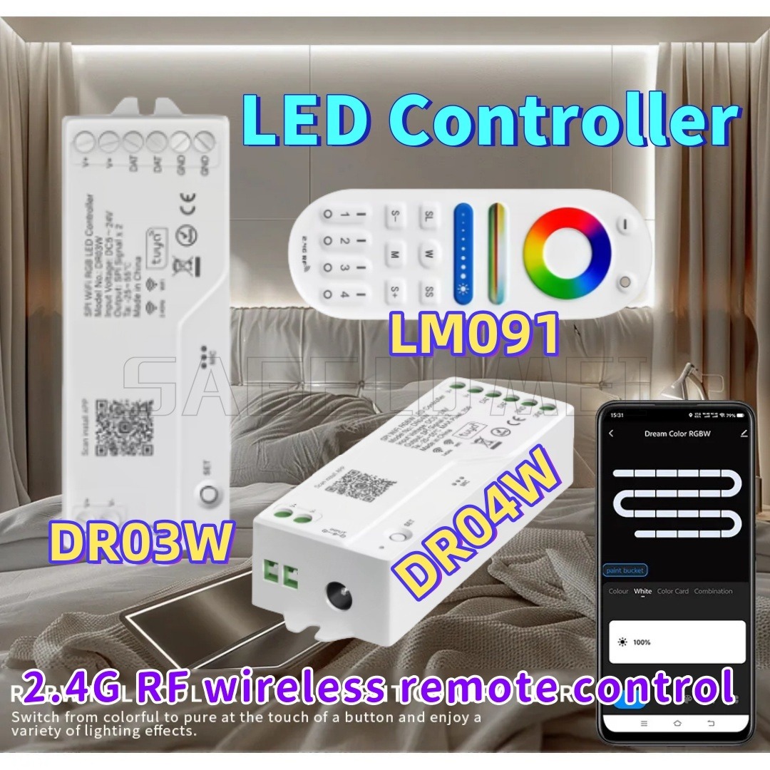 Alexa Compatible Bulb - LED-Controller LM091/DR03W/DR04W Lichtmodulator funktioniert mit Alexa-Steuerung