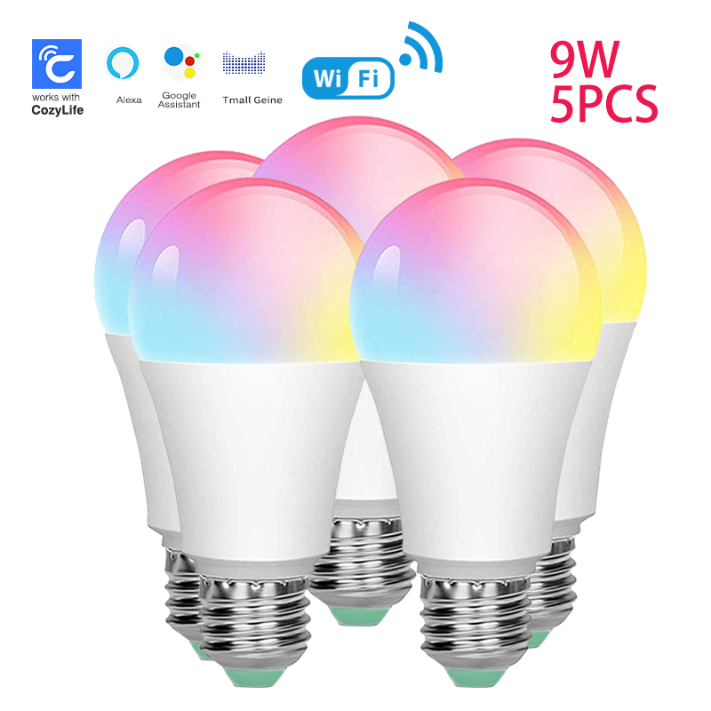Alexa Compatible Bulb - SIXWGH E27 Glühbirne WiFi 9W Smart