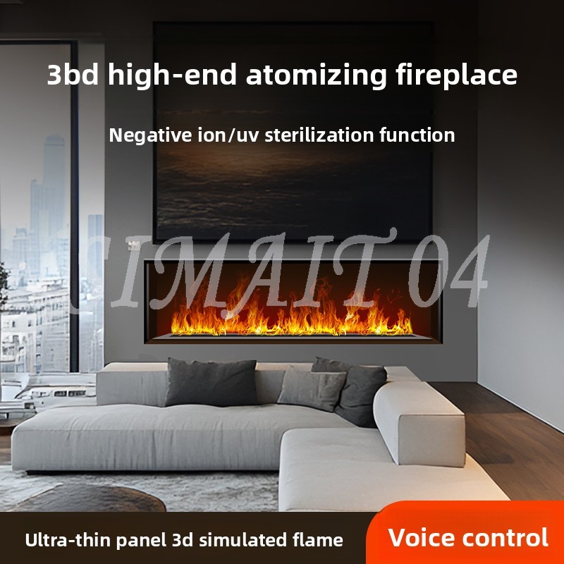 Smart Home Simulation - 3D-Zerstäubungskamin, Flammen-Luftbefeuchter für Zuhause, Smart-Core, integrierter