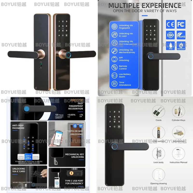 Airbnb Smart Home - Locstar Seradura Digital Gold Smart-Türschloss, kompatibel