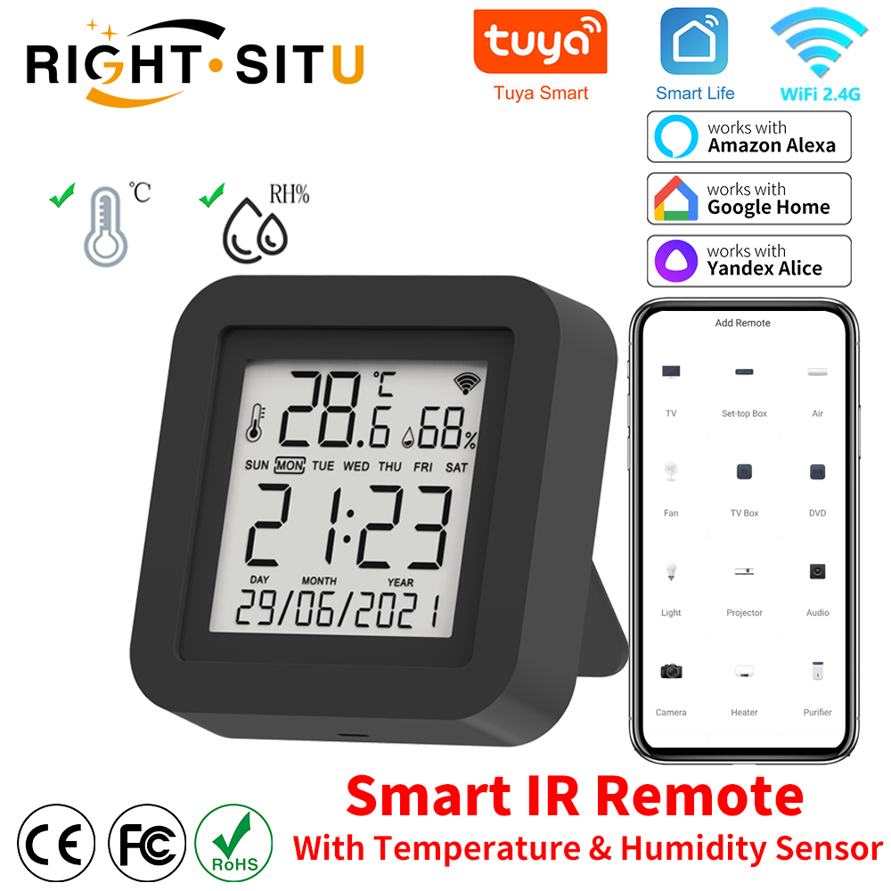 Smart Home Yandex - Tuya Smart Universal IR-Fernbedienung mit Temperatur-Feuchtigkeitssensor