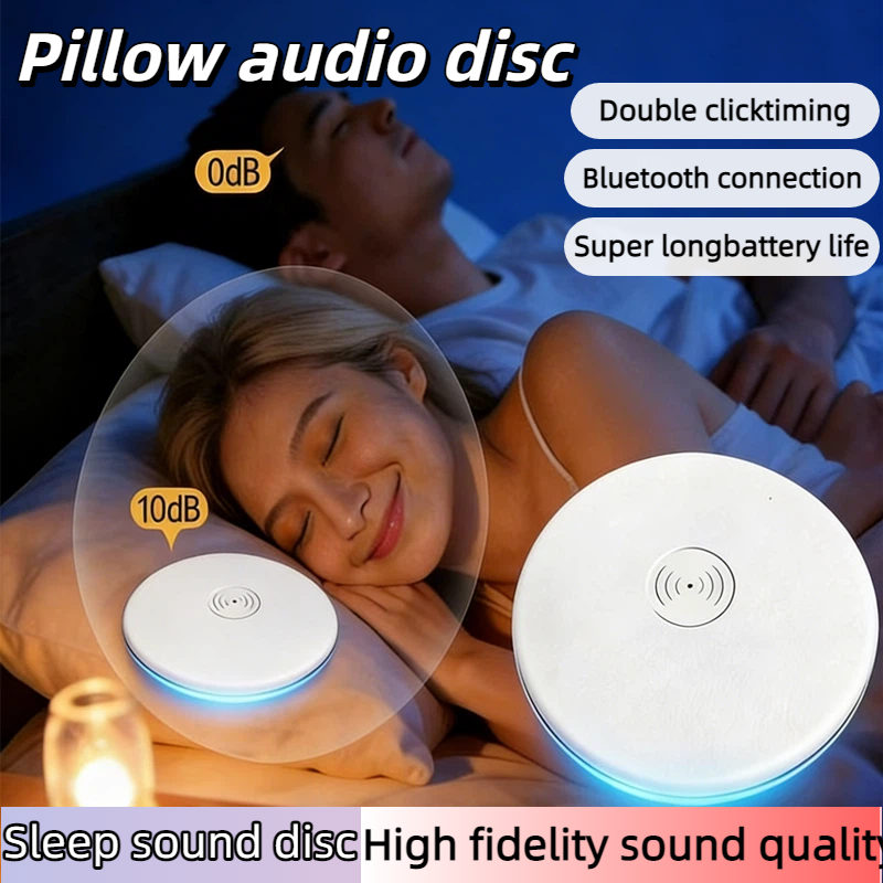 Smart Home Bone - Ultradünner Knochenleitungs-Bluetooth 5.4 Kissen-Schlaf-Lautsprecher mit Doppelklick-Timing,