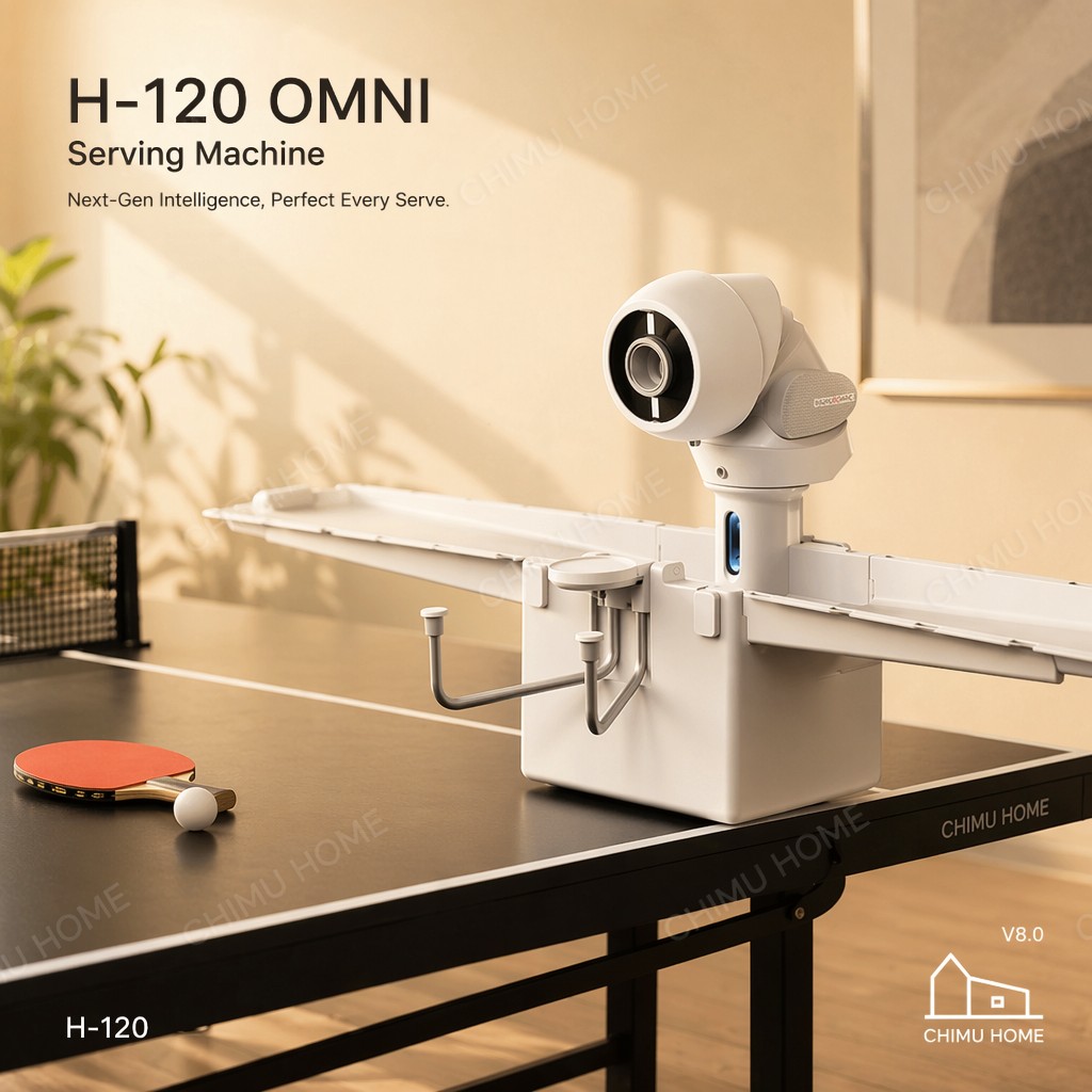 Smart Home Trainer - 【CHIMU HOME】OMNI Smart Tischtennis-Serviermaschine mit APP-Steuerung,