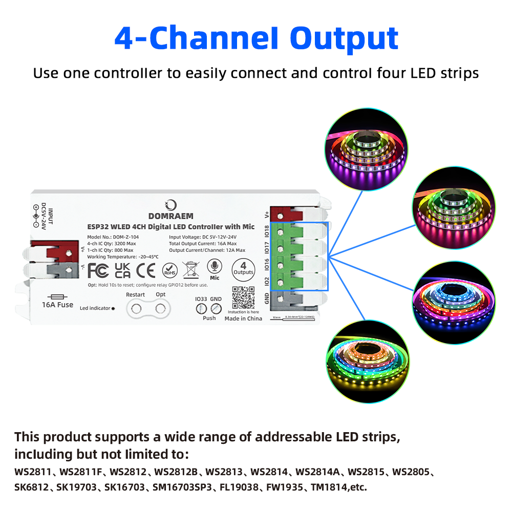 DOMRAEM ESP32 WLED Controller  – Alexa Compatible Bulb Bewertung und Preis