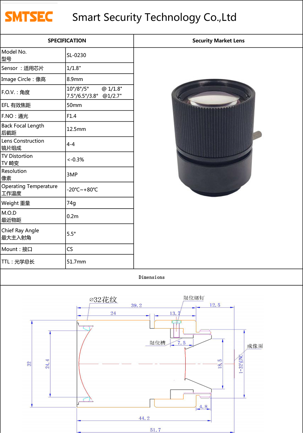 50-mm-CCTV-Objektiv F1.4 CS-Mo – Security Ip Camera Bewertung und Preis