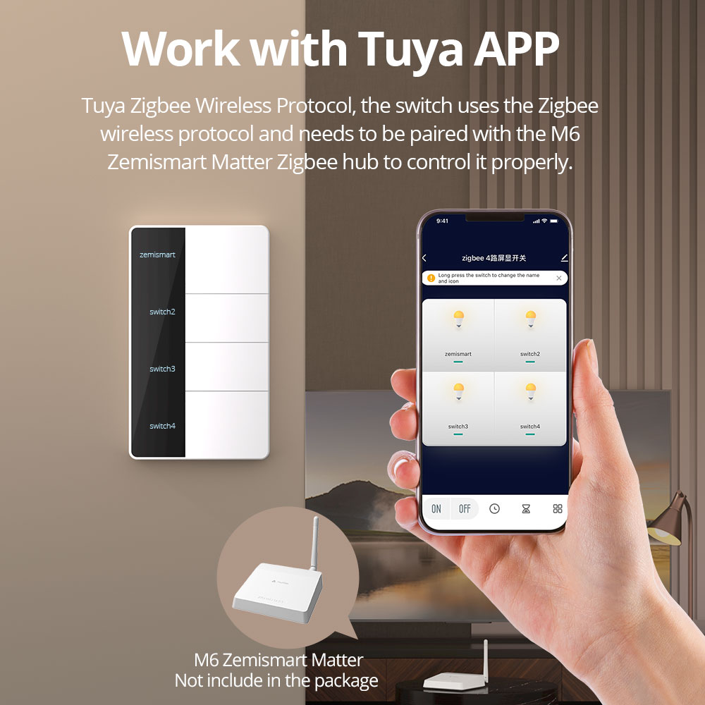 1234 Gang US-Typ Zigbee Druckl – Smart Home Zigbee Bewertung und Preis