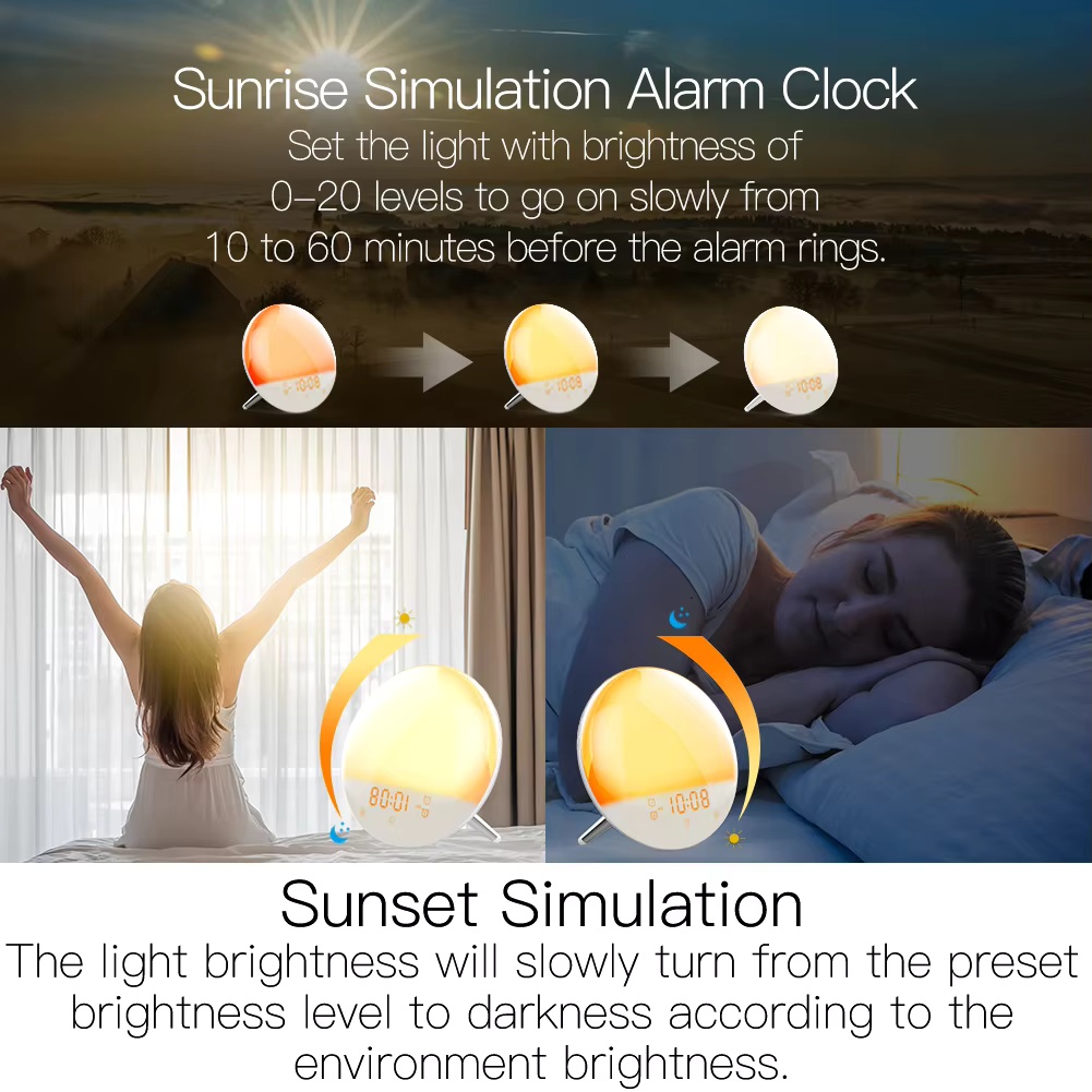 MOES WLAN-Wecker mit Smart-Lig – Smart Home Simulation Bewertung und Preis