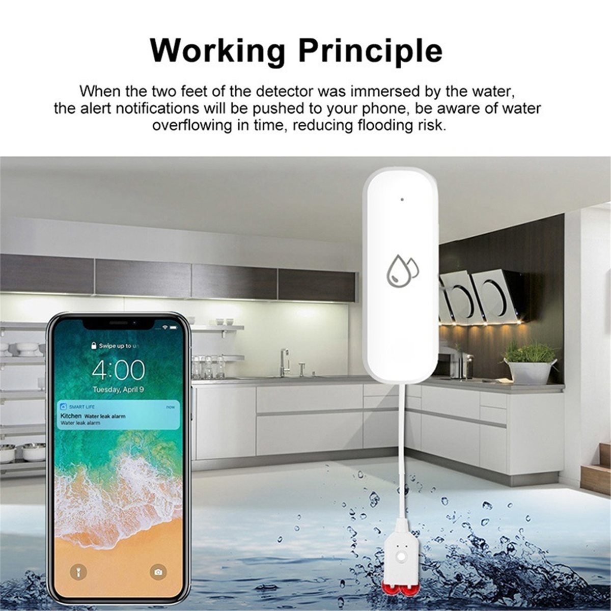 Kompatibler ZigBee Wasserleck- – Smart Home Zigbee Bewertung und Preis